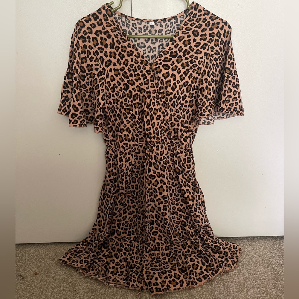 Cheetah Print Mini Dress